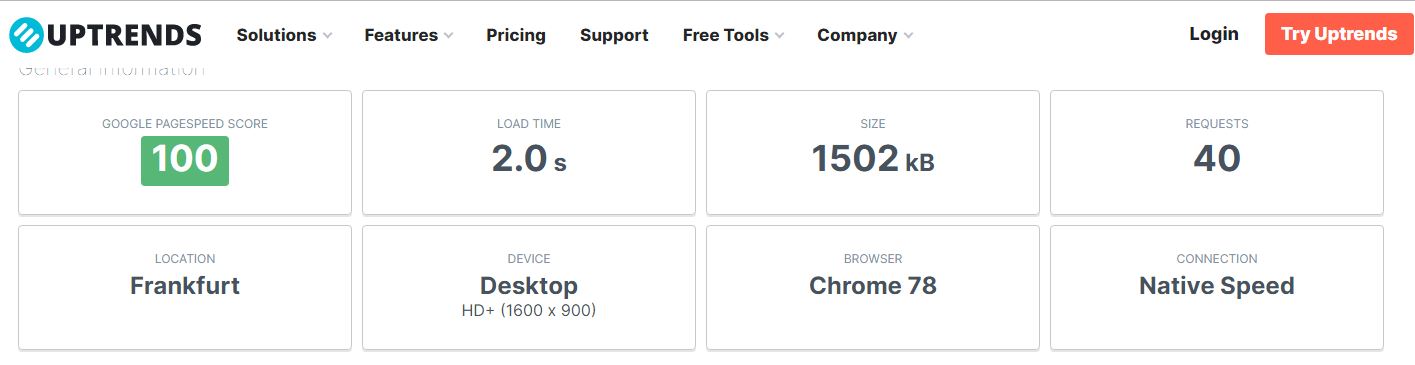 uptrends cultbooking speed measuring