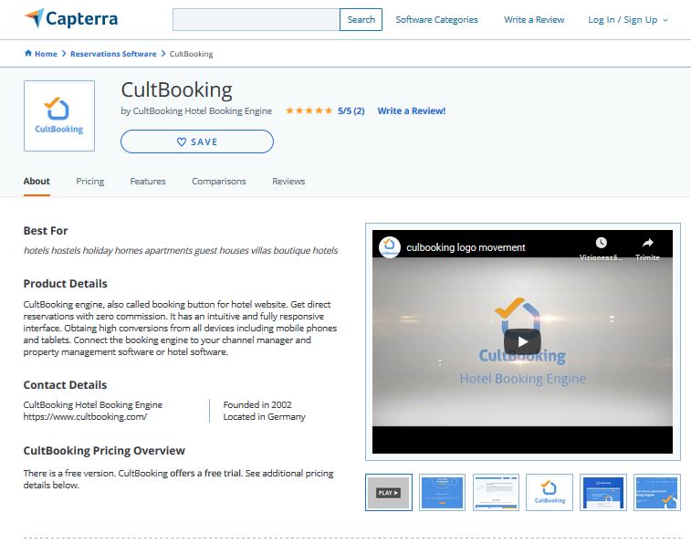 Über Kultbuchungen auf capterra _ booking button _ hotel website