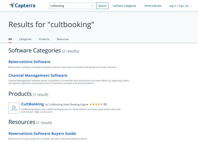 cultbooking _ hotel booking engine _ capterra search