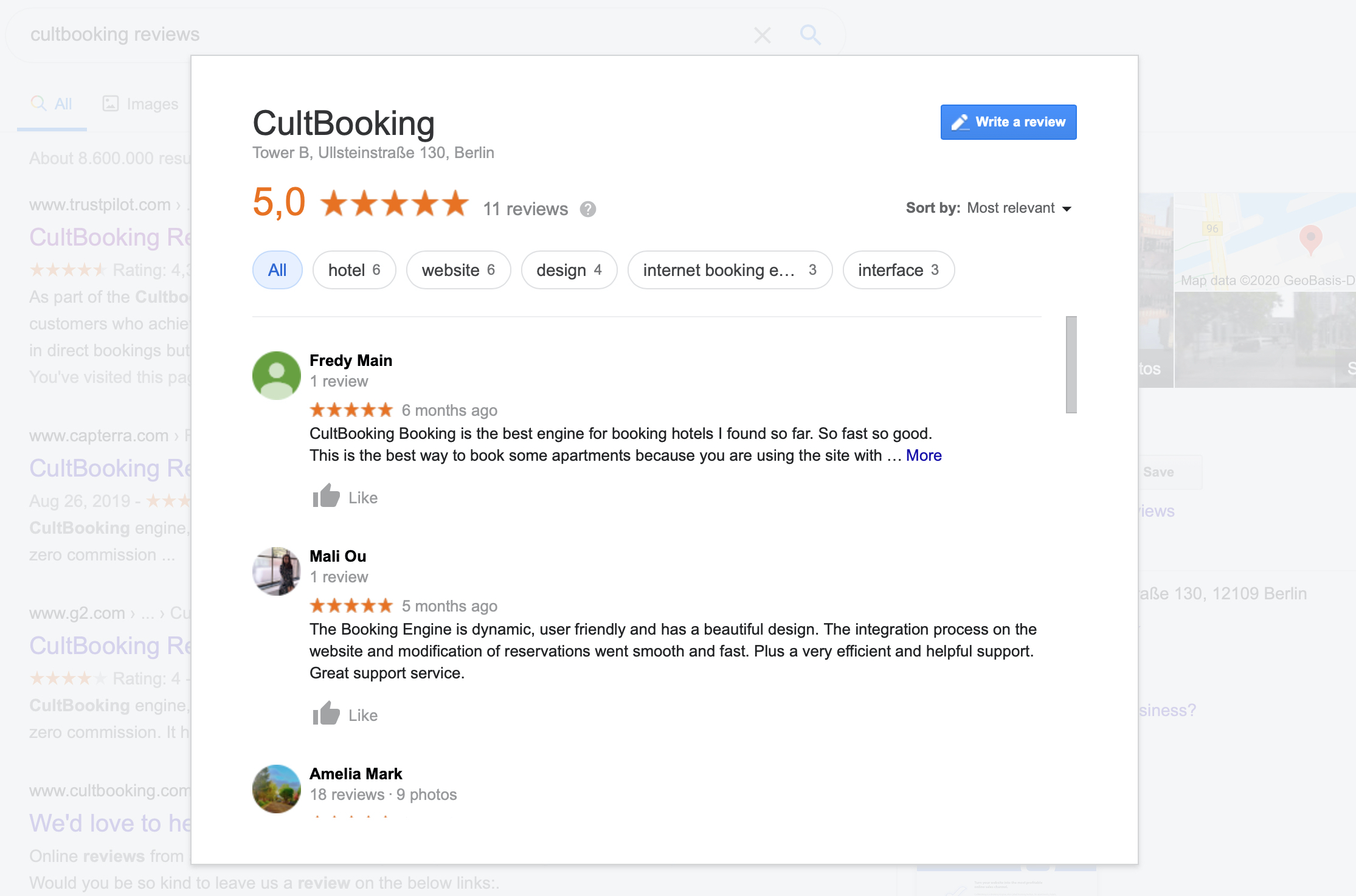 cultbooking google reviews _ feedback google business