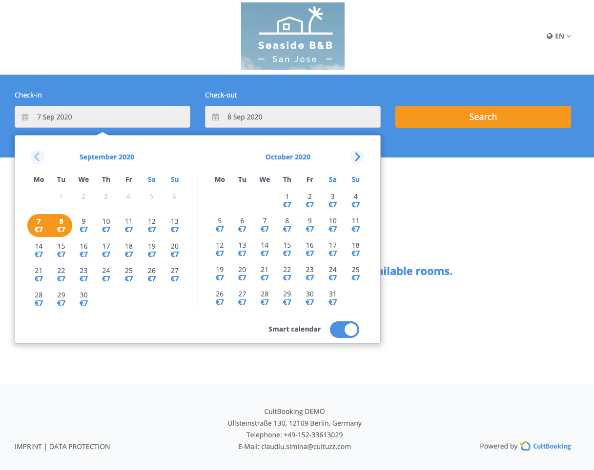 smart calendar CultBooking
