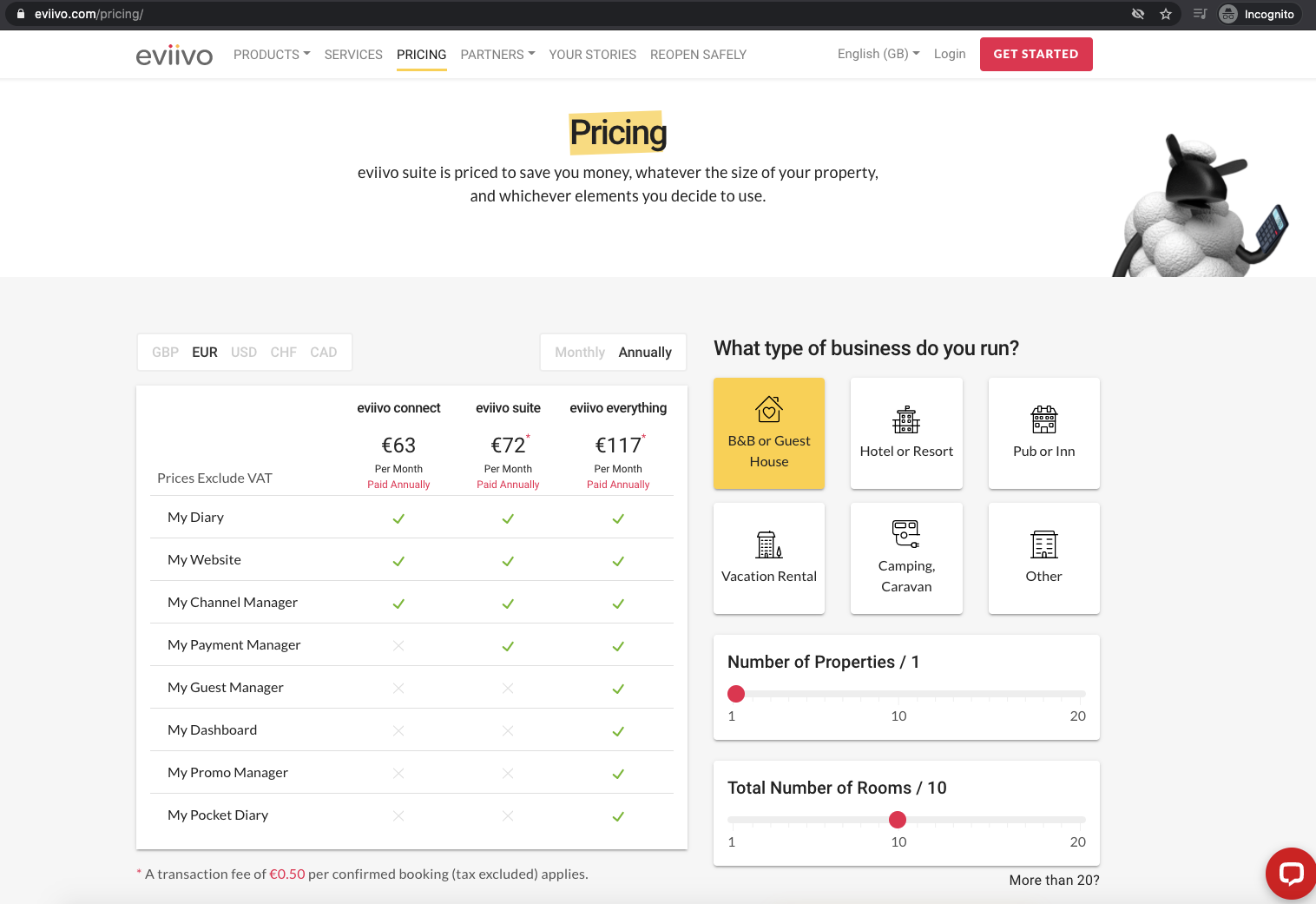 eviivo pricing