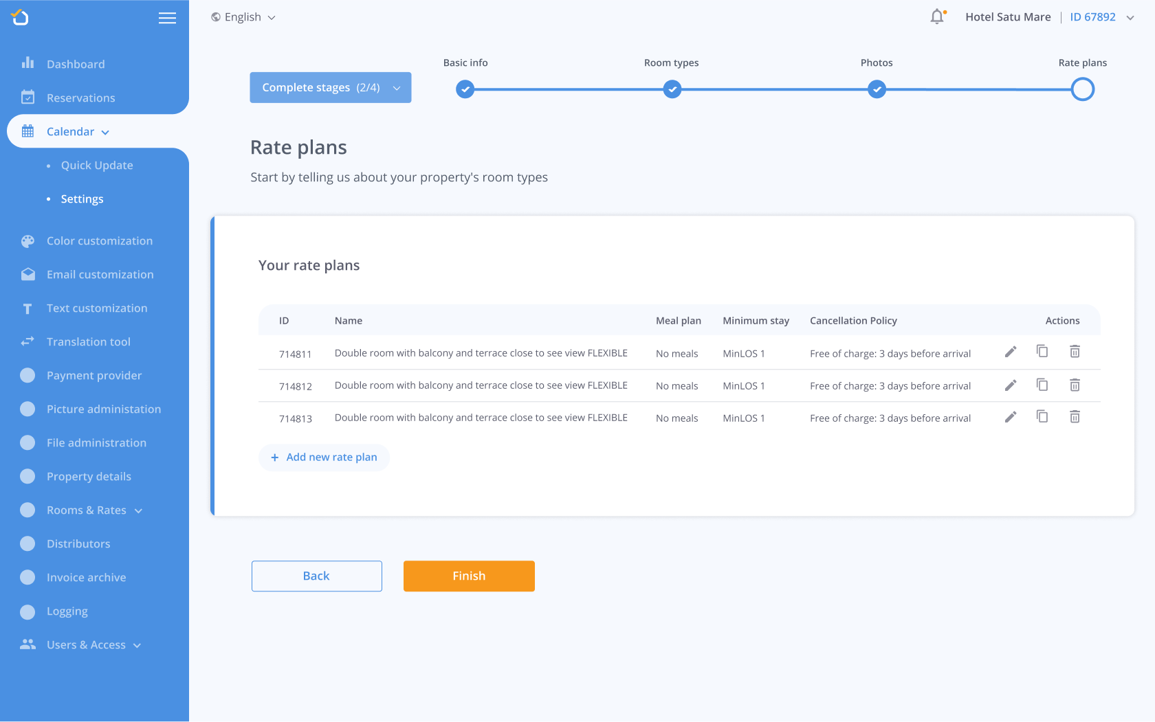 rate plans