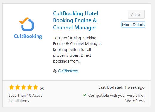 cultbooking - wordpress - hotel booking engine - booking button