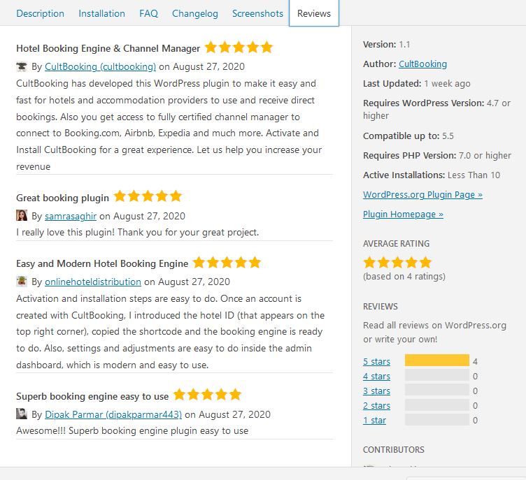 reviews - cultbooking - wordpress